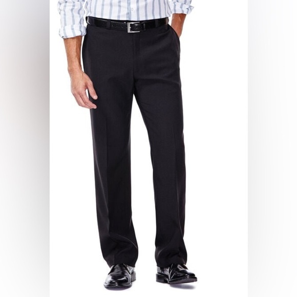 Haggar E-CLO Classic Fit Stretch Fabric Dress Pant - Picture 1 of 5